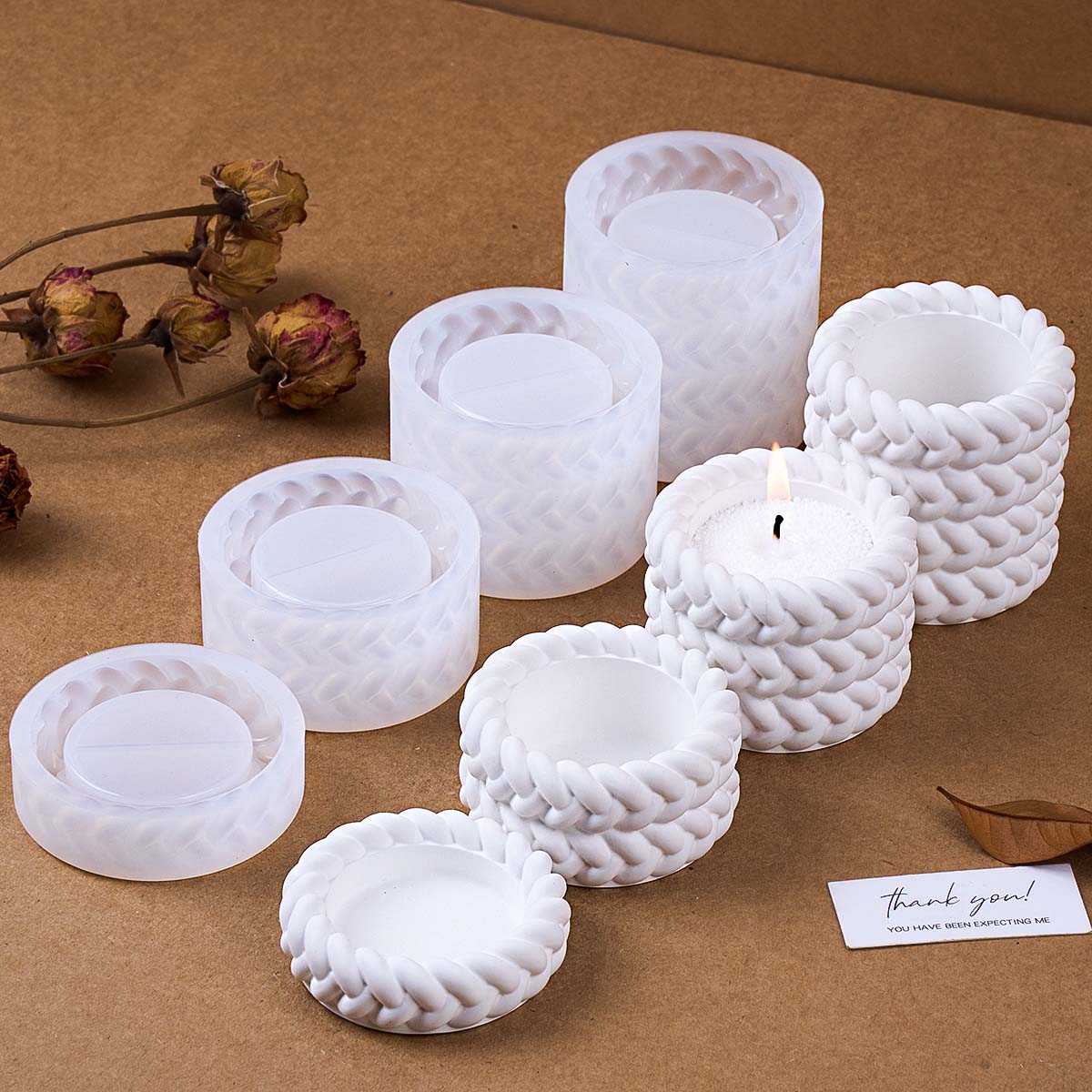 Candle Making Jug - Pot de bougie en corde de