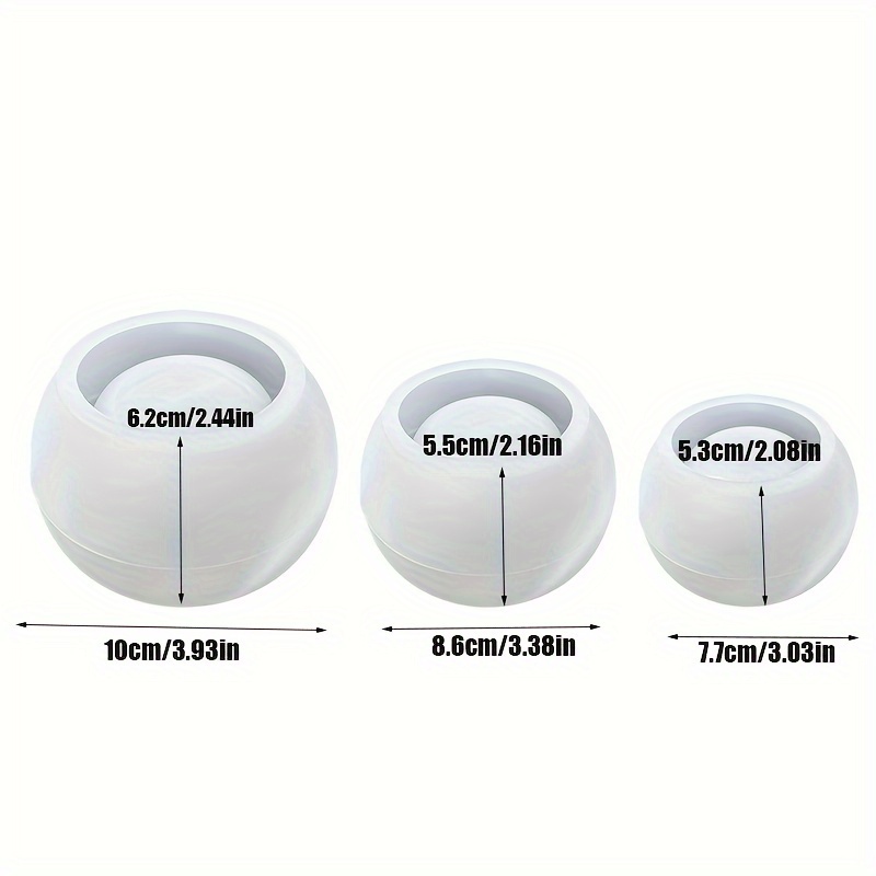 Candle Making Pot - Lot de 3 moules en silicone