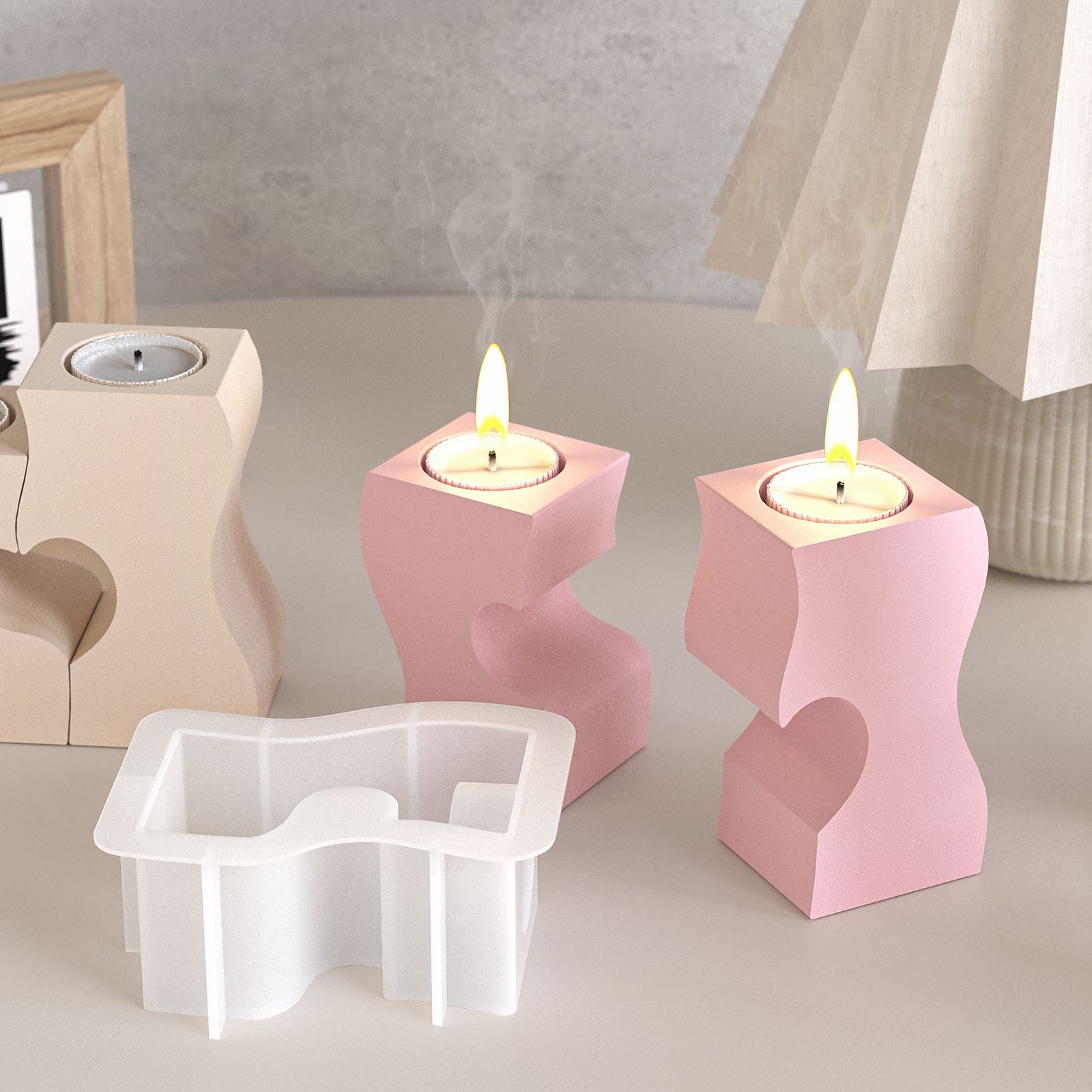 S coeur chandelier Silicone mo - Candle Making Diy avis et prix